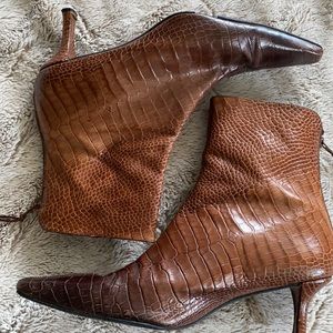 Stuart Wetzman animal print boots